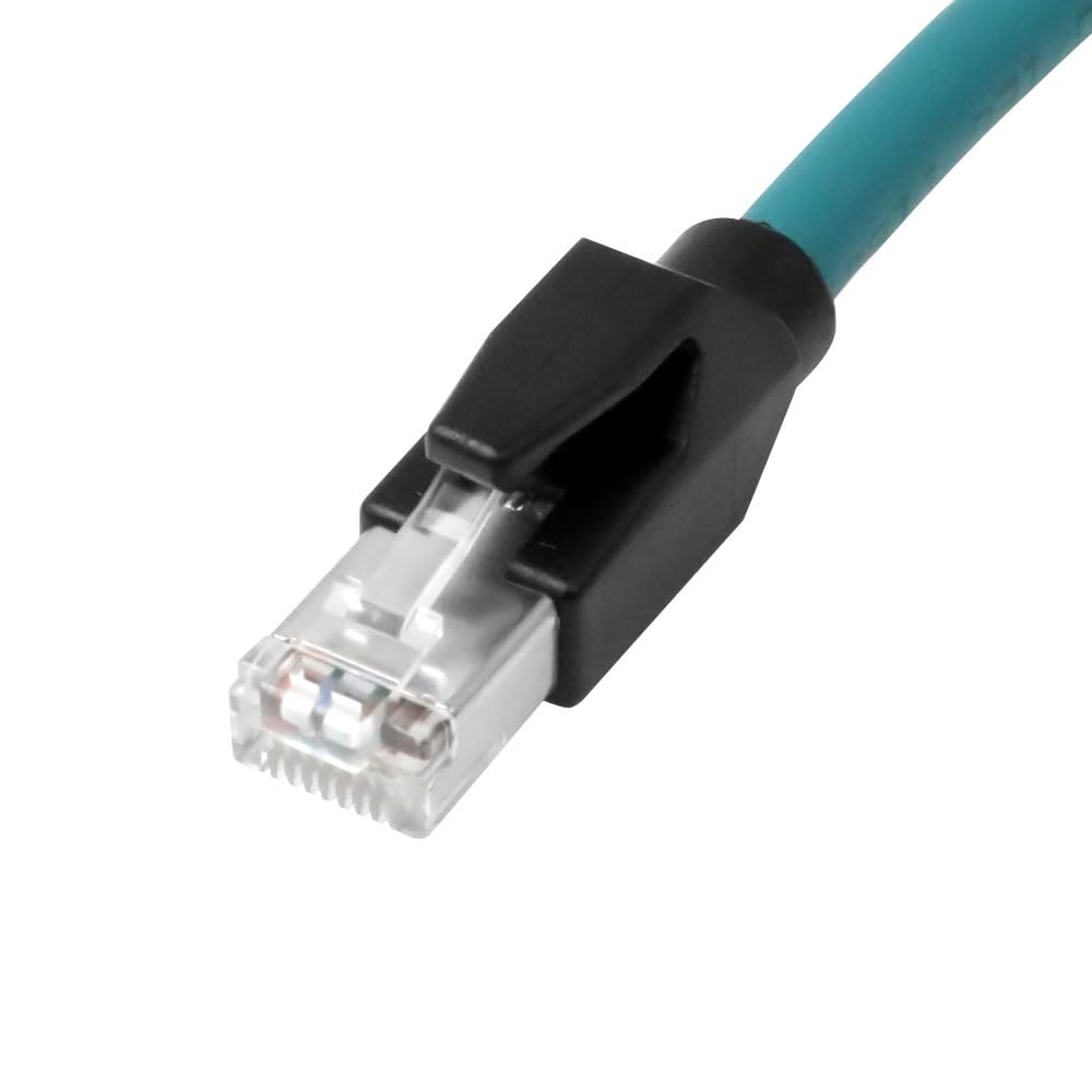 Alvin&#39;s Cables M12 X-Code 8 Pin Female to RJ45 Ethernet Cable Cat6a High-Flex Shielded for Cognex Keyence Basler Industrial Automation Fieldbus Module