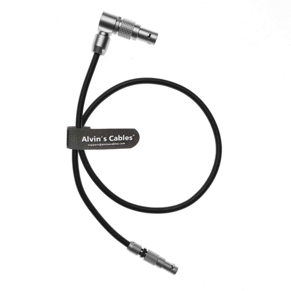 Alvin&#39;s Cables Run Stop Cable for RED Komodo, RED V-Raptor Camera from Teradek RT Latitude MDR, Ctrl 4 Pin to Rotatable Right Angle 9 Pin Control Cable 45cm/18in