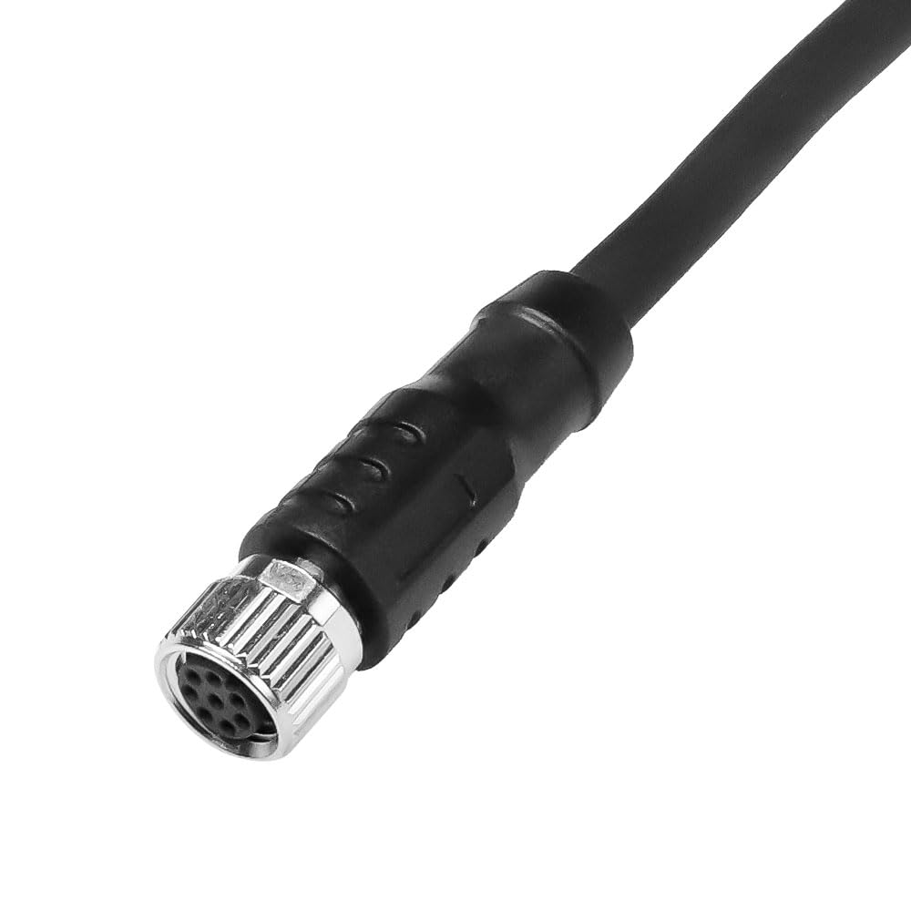 Alvin&#39;s Cables M8 8 Pin Female A-Code to Open End Power I/O Cable Drag-Chain Shielded for Baumer CX Series VCXG VCXU VCX.XC Camera Industrial Automation Sensor Systems