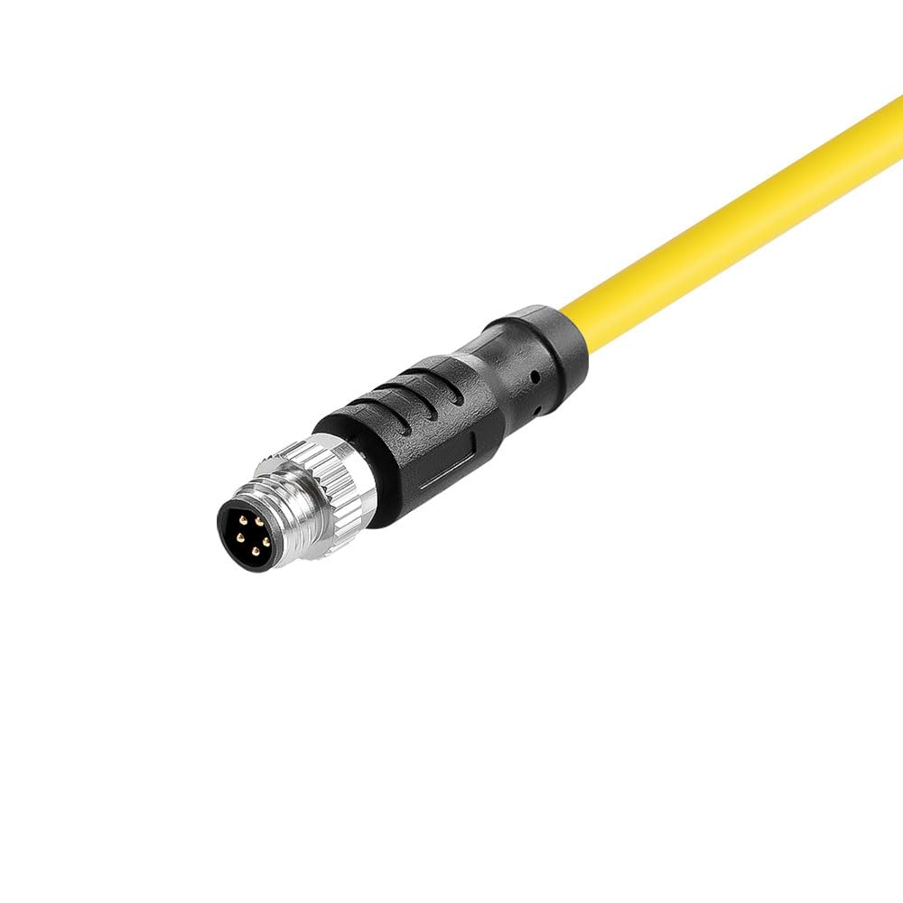 Alvin's Cables Cognex CCB-M8DSIO-00 M8 5-Pin B-Code to DB15 I/O Cable for Cognex in-Sight 8000/Micro Series Industrial Vision System, CIO-Micro I/O Module,0.7M/2.3ft Yellow