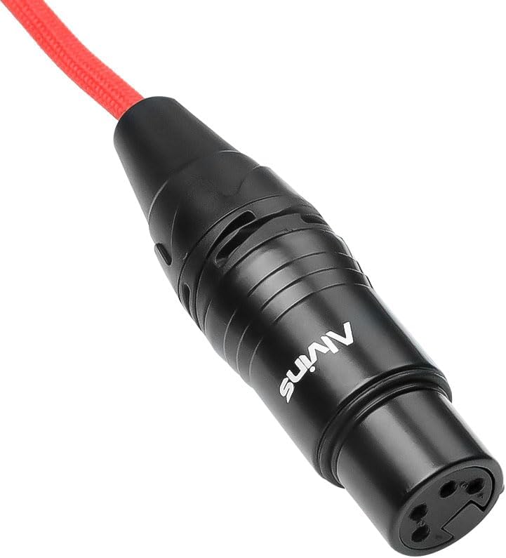 Alvin&#39;s Cables Alvins Smart D-Tap to XLR 4 Pin Female Braided Power Cable for Sony VeniceF55|SXS, for Blackmagic URSA Mini Pro, Tvlogic Monitor, Ultra Flexible, 1M|39.4inches