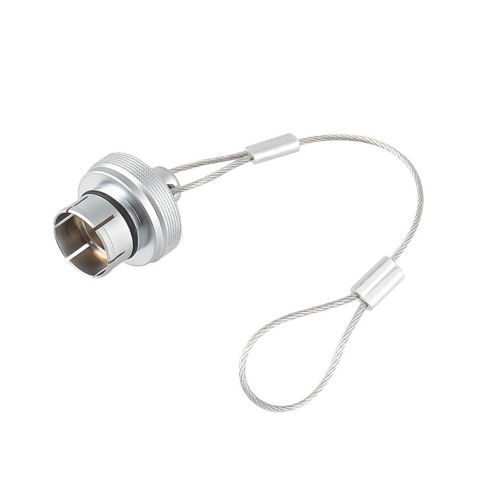 Alvin's Cables Dust Cap Compatible with LEMO 00B(6.4 mm) Connectors, Industrial Protective Cover with Metal Retention Wire, Dustproof, Moisture Resistant, 2 Pieces
