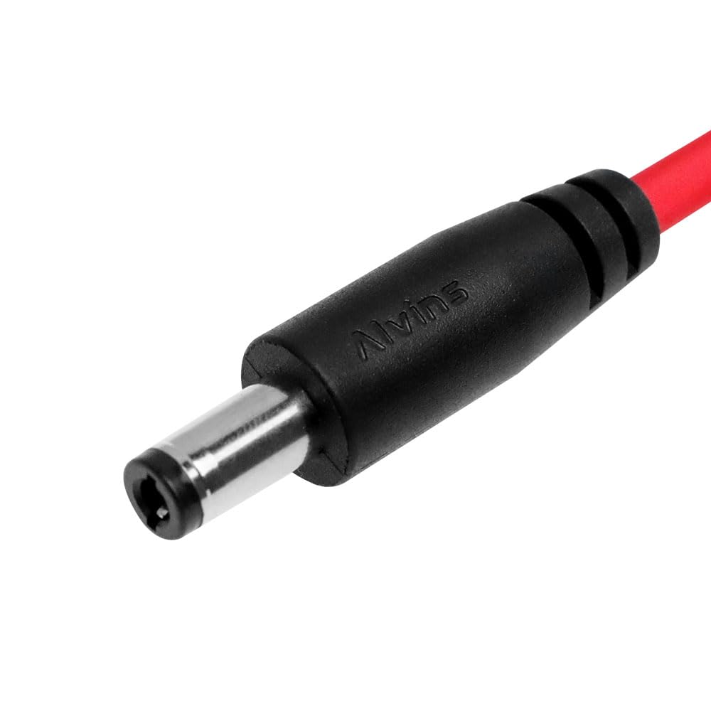 Alvin&#39;s Cables Locking DC to DC Cable for Atomos Ninja V Shogun, 5.5 2.1 Locking DC Cable for Video Devices PIX-E7 PIX-E5 Monitor, Ultra Soft 45cm|17.7in
