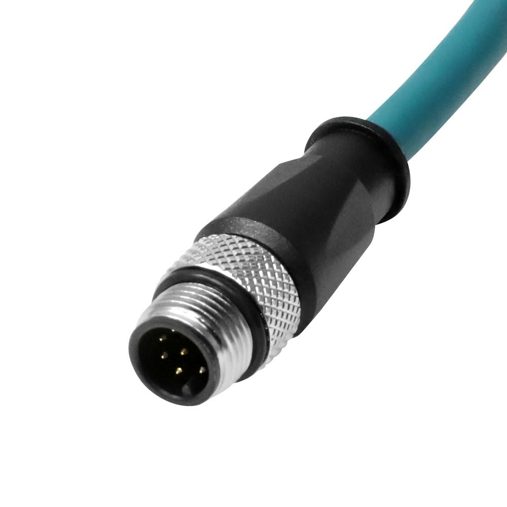Alvin&#39;s Cables M12 A-Code 8 Pin Male to 8 Pin Female Cat6a High-Flex Shielded Sensor Actuator Cable for Cognex Industrial Camera 15m/49ft