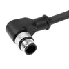 Alvin's Cables M12 A-Code 8 Pin Male Right Angle to Open End Power I/O Cable Cat6a High-Flex Shielded for Cognex Keyence Basler Industrial Automation Fieldbus Module 3.3ft/1m