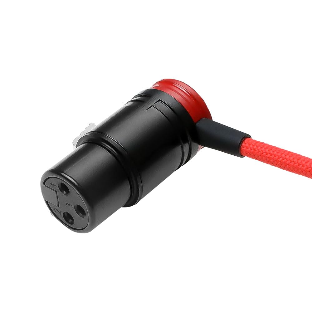Alvin&#39;s Cables Low-Profile XLR 3 Pin Male to Female Ultra-Flexible Coiled Cable, Aramid-Reinforced for Sony|Canon|Blackmagic Pro Cameras &amp; Studio Audio