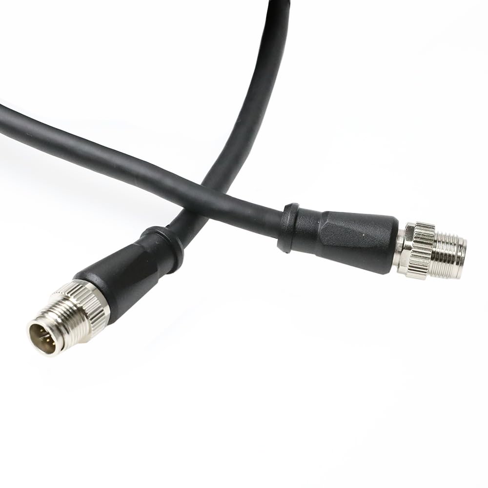 Alvin&#39;s Cables Cognex High Flex Cat6e Ethernet Cable,M12 X-Coded 8 Pin to 8 Pin Male Cable for Cognex Basler Industrial Camera,2m/6.6ft