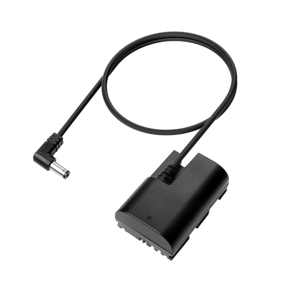 Alvin&#39;s Cables LP-E6NH Dummy Battery to DC Power Cable for Canon-R5C Camera, EOS R7 R6 R 90D 80D 7D Mark II 7D 70D6D 60D 5D Mark IV 5DS Camera, 50cm/19.7inches