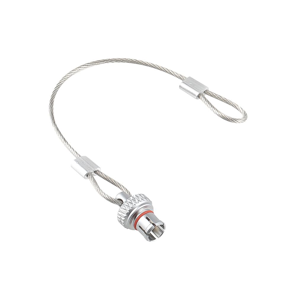 Alvin's Cables Dust Cap Compatible with LEMO 00B(6.4 mm) Connectors, Industrial Protective Cover with Metal Retention Wire, Dustproof, Moisture Resistant, 2 Pieces