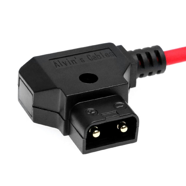 Alvin's Cables Ultra Soft Dtap to Locking DC 2.1 Right Angle Cable, Atomos Ninja Dtap Power Coiled Cable for Video Devices PIX-E7 PIX-E5 Monitor, for Hollyland Mars 400s