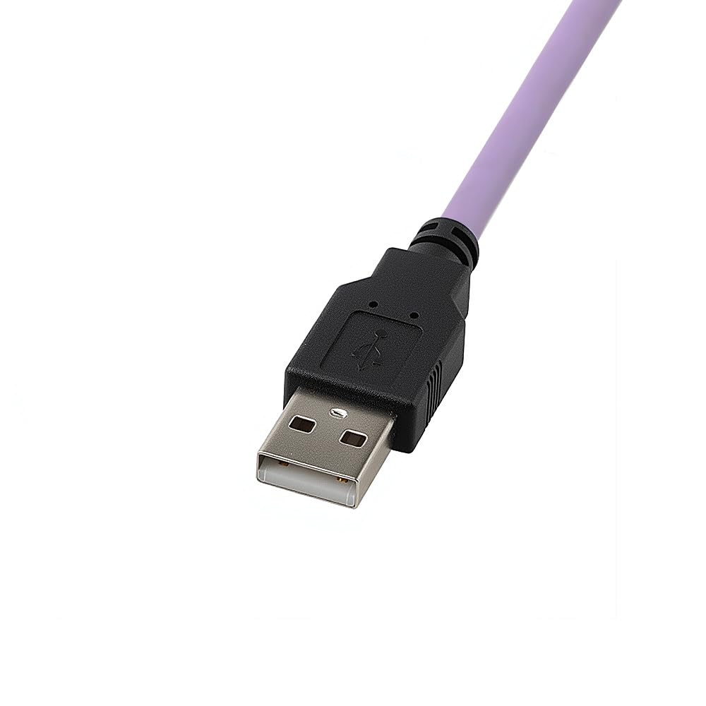 Alvin's Cables USB 2.0 Type-A to USB-B Screw Lock Data Cable for Machine Vision Industrial Camera, Printer, Scanner, 480Mbps High Flex Drag Chain Shielded