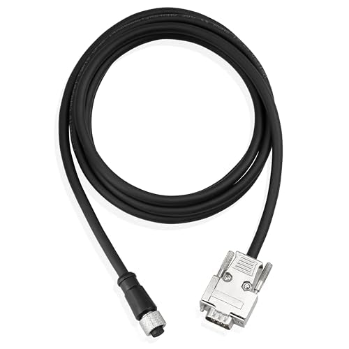 Alvin's Cables M12 A-Code 12 Pin Female to DB15 Power Trigger Data Cable for Cognex in-Sight Sensor Vision Systems CCB-PWRIO-MOD-05, High Flex
