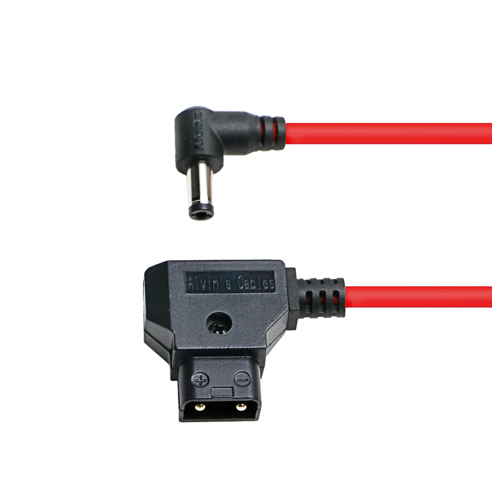 Alvin's Cables Ultra Soft Dtap to DC Cable Right Angle for Atomos Shogun,D-tap to 2.1 DC Power Cable for Blackmagic Design Video Assist,SmallHD 702,for Feelworld FW568 Monitor 1m|39.7in