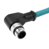 Alvin's Cables M12 A-Code 8 Pin Male Right Angle to Open End Power I/O Cable Cat6a High-Flex Shielded for Cognex Keyence Basler Industrial Automation Fieldbus Module 3.3ft/1m
