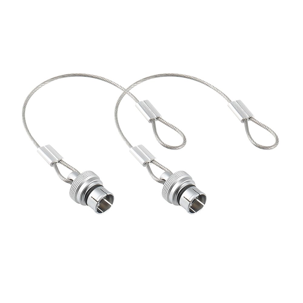 Alvin's Cables Dust Cap Compatible with LEMO 00B(6.4 mm) Connectors, Industrial Protective Cover with Metal Retention Wire, Dustproof, Moisture Resistant, 2 Pieces