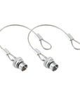 Alvin's Cables Dust Cap Compatible with LEMO 00B(6.4 mm) Connectors, Industrial Protective Cover with Metal Retention Wire, Dustproof, Moisture Resistant, 2 Pieces