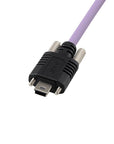 Alvin's Cables USB 2.0 Type-A to Locking Mini USB Cable, 13mm Dual-Screw Spacing for IDS Industrial Camera, High Flex Drag Chain Shielded