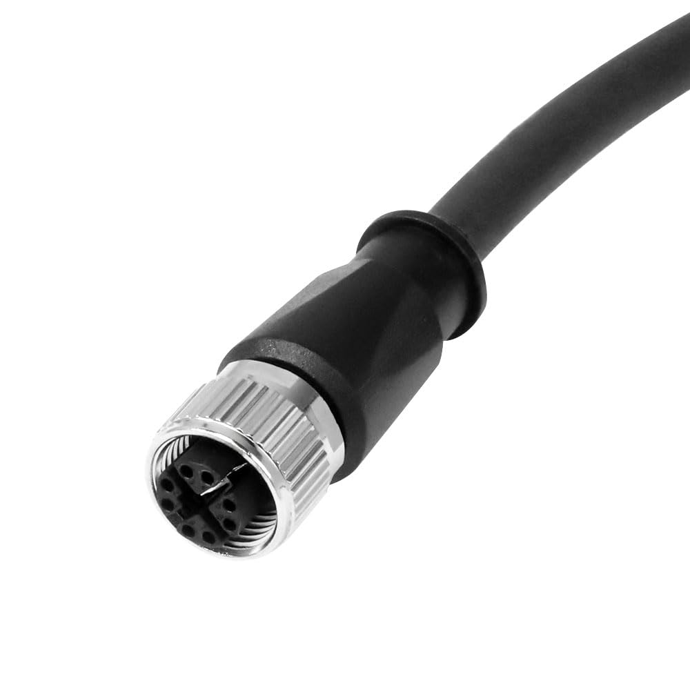 Alvin&#39;s Cables M12 X-Code 8 Pin Female to RJ45 Ethernet Cable Cat6a High-Flex Shielded for Cognex Keyence Basler Industrial Automation Fieldbus Module