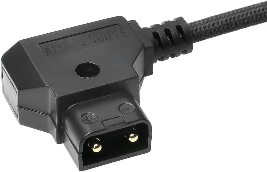 Alvin&#39;s Cables Dtap to DC Ultra-Flexible Cable for Atomos Ninja V, 2ft D-tap to 2.1 DC Right Angle Power Cable for Blackmagic Design Video Assist,SmallHD 702,for Feelworld FW568 Monitor