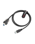 Alvin's Cables USB 3.0 Type-A to USB-B Screw Lock Data Cable for Machine Vision Industrial Camera, Printer, Scanner, 5Gbps High Flex Drag Chain Shielded