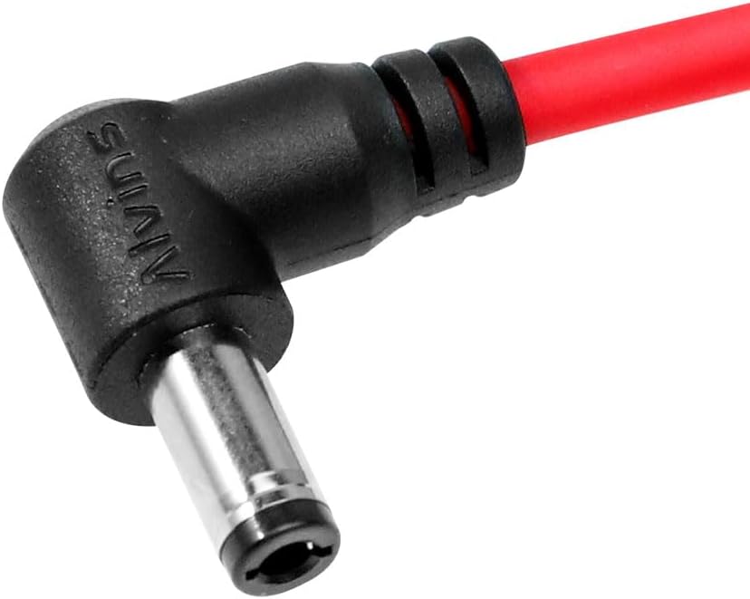 Alvin&#39;s Cables Locking DC to DC Cable for Atomos Ninja V Shogun, 5.5 2.1 Locking DC Right Angle Ultra Soft Cable for Video Devices PIX-E7 PIX-E5 Monitor 45cm|17.7in