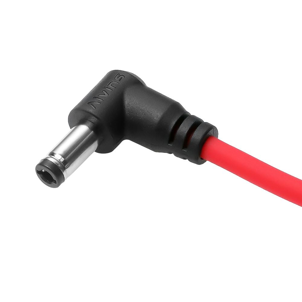 Alvin&#39;s Cables Smart Dtap to DC Cable for Atomos Ninja V, Ultra Soft D-tap to 2.1 DC Right Angle Power Cable for Blackmagic Design Video Assist, SmallHD 702, for Feelworld FW568 Monitor 60cm|23.6in