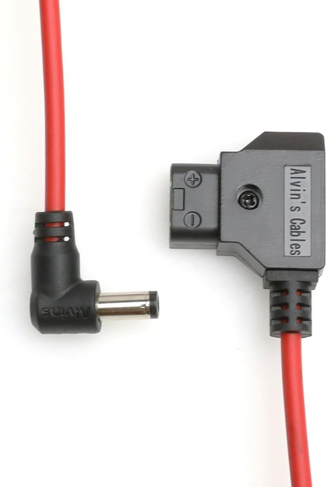 Alvin&#39;s Cables Dtap to DC Cable for Atomos Shogun,Ultra Soft D-tap to 2.1 DC Right Angle Power Cable for Blackmagic Design Video Assist,SmallHD 702,for Feelworld FW568 Monitor 60cm|23.6in