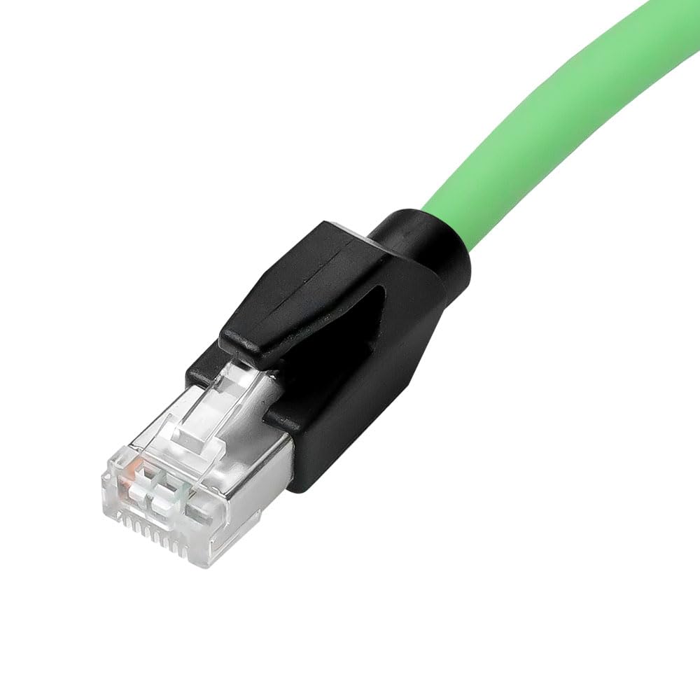 Alvin&#39;s Cables M8 A-Code 4 Pin Male to RJ45 Ethernet Cable Cat6a High-Flex Shielded for Beckhoff ZK1090-3191 Industrial Automation EtherCAT Fieldbus