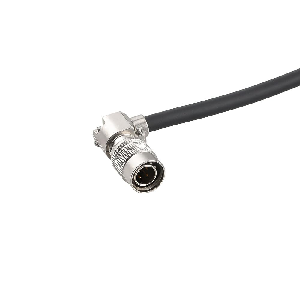 Alvin's Cables 1 to 3 Power Splitter Box Cable Rotatable Right Angle Hirose 4 Pin Male to 3 x Hirose 4 Pin Female Splitter Cable for Sony F55 FS5, Sound Devices 688 633, Zoom F4/F8/F8N, 30cm/11.81in