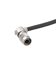 Alvin's Cables 1 to 3 Power Splitter Box Cable Rotatable Right Angle Hirose 4 Pin Male to 3 x Hirose 4 Pin Female Splitter Cable for Sony F55 FS5, Sound Devices 688 633, Zoom F4/F8/F8N, 30cm/11.81in