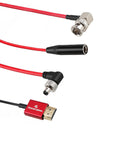 Alvin’s Cables Camera Cable Set for Blackmagic Video Assist, HDMI Ultra-thin Cable| Mini XLR 3 Pin to XLR 3 Pin Female Coiled Cable| Dtap to Locking DC 2.1 Power Cable| 12G BNC SDI Cable, Complete Kit