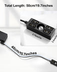 Alvin's Cables D-tap Splitter Cable Dtap Male to 4 Port D Tap Female Splitter Hub Power Cable for ARRI RED Teradek SmallHD SmallRig V-Mount|Gold-Mount Battery 40cm/15.7in
