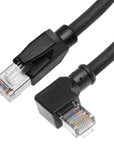 Alvin's Cables RJ45 Ethernet Cable, Right-Angle Cat6a Shielded Industrial Profinet Ethernet Cable High-Flex Drag-Chain High-Speed Gold-Plated Connectors for PLC, Robotics & Motion Control 2ft/60cm