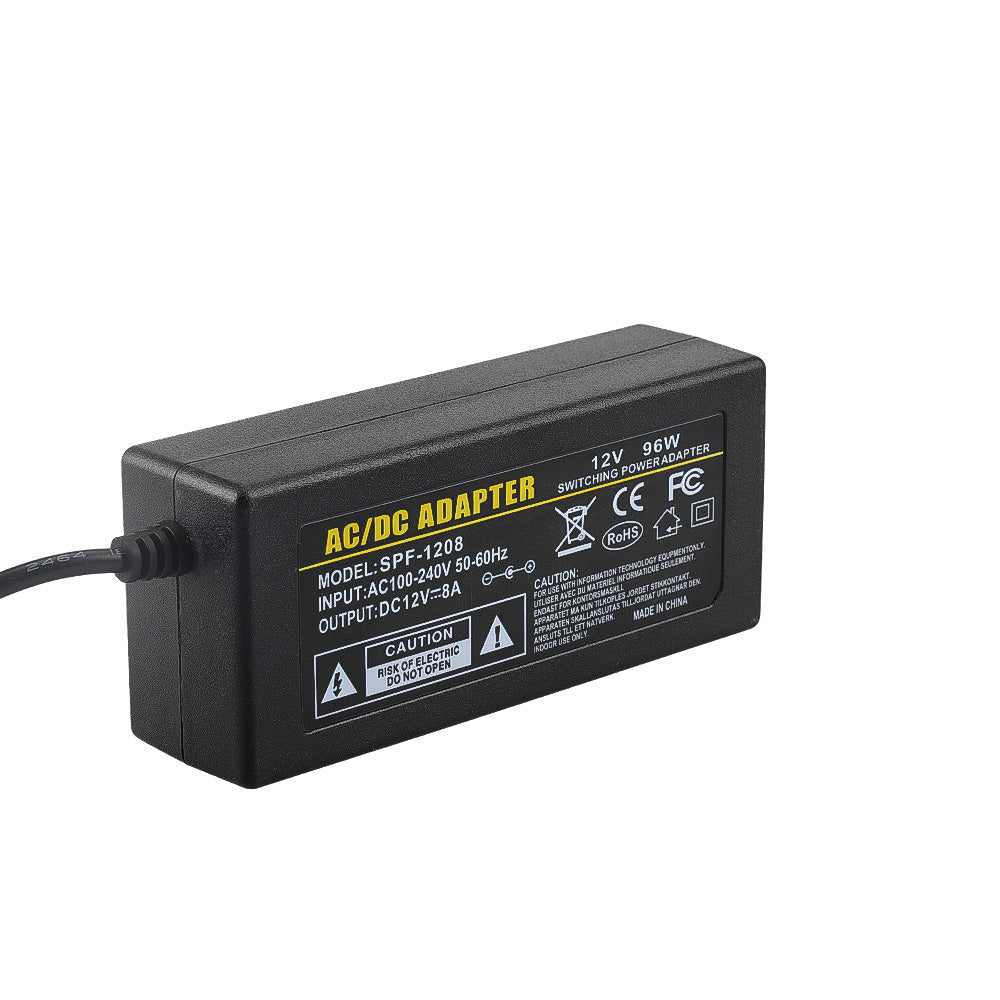 Alvin's Cables AC Power Supply Adapter 2 Pin Male to 12V 8A Universal Plug Charger for Z-cam E2 mark II Camera, 100V-240V, with US UK EU AU Plugs 2M|78.74inch