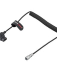 Alvin's Cables D-Tap to BMPCC 6K 4K Coiled Power Cable, Straight Weipu 2-Pin Female to D-Tap Male, Braided Ultra Flexible Coiled Cable for Blackmagic Pocket Cinema Camera 4K/6K/6K Pro, V-Mount, Black