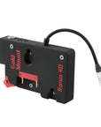 Alvin's Cables Gold Mount Battery Plate for DJI Ronin 4D, G-Mount Power Plate with D-Tap & 0B 2-Pin Outputs, Straight / Rotatable Right Angle 1B 6-Pin Power Cable, Red / Black