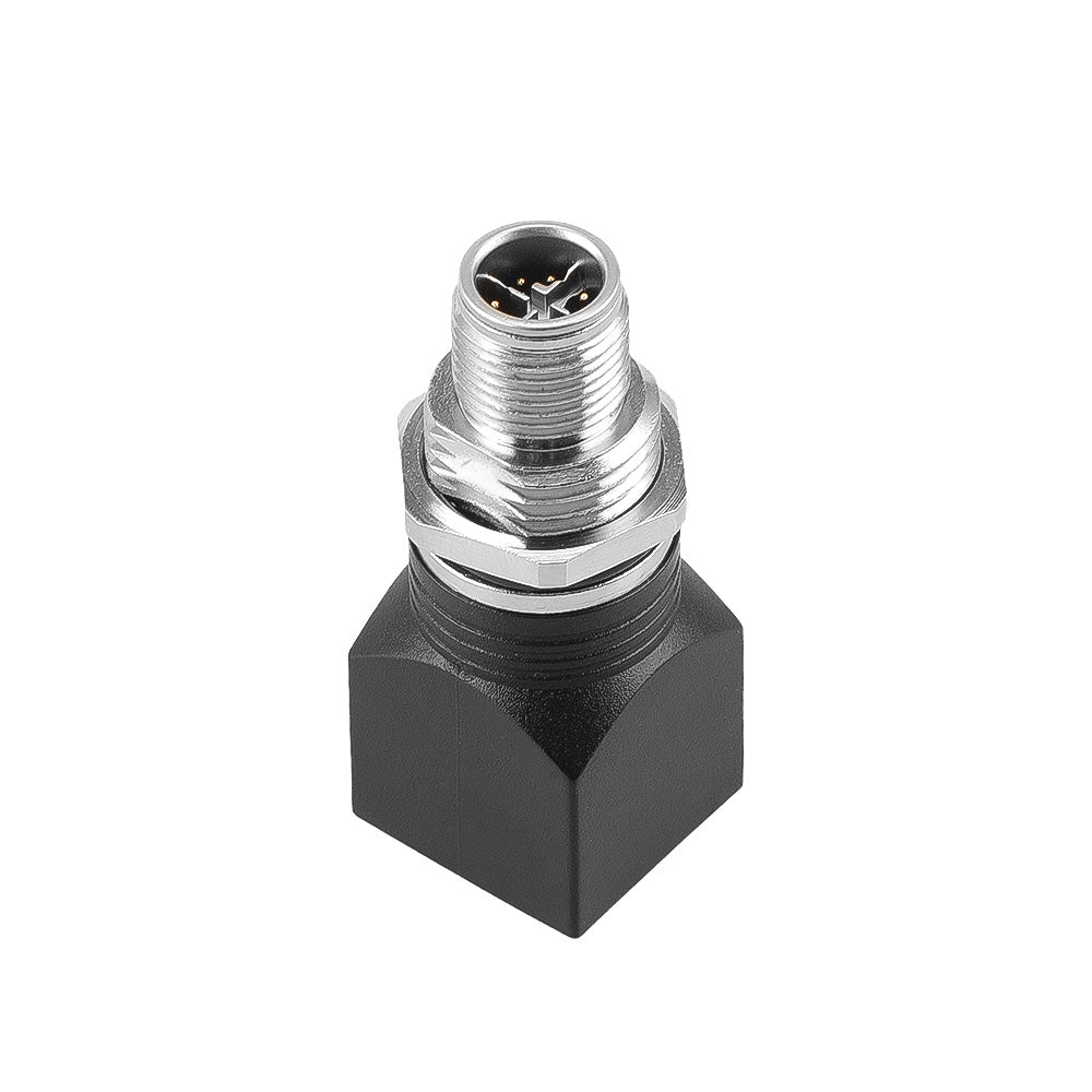Alvin's Cables M12 X-Code 8-Pin to RJ45 Adapter Cat6a IP68 Waterproof Shielded, M12 Male to RJ45 Female Industrial Ethernet Connector for Cognex Keyence Basler Baumer Datalogic Microscan Sick