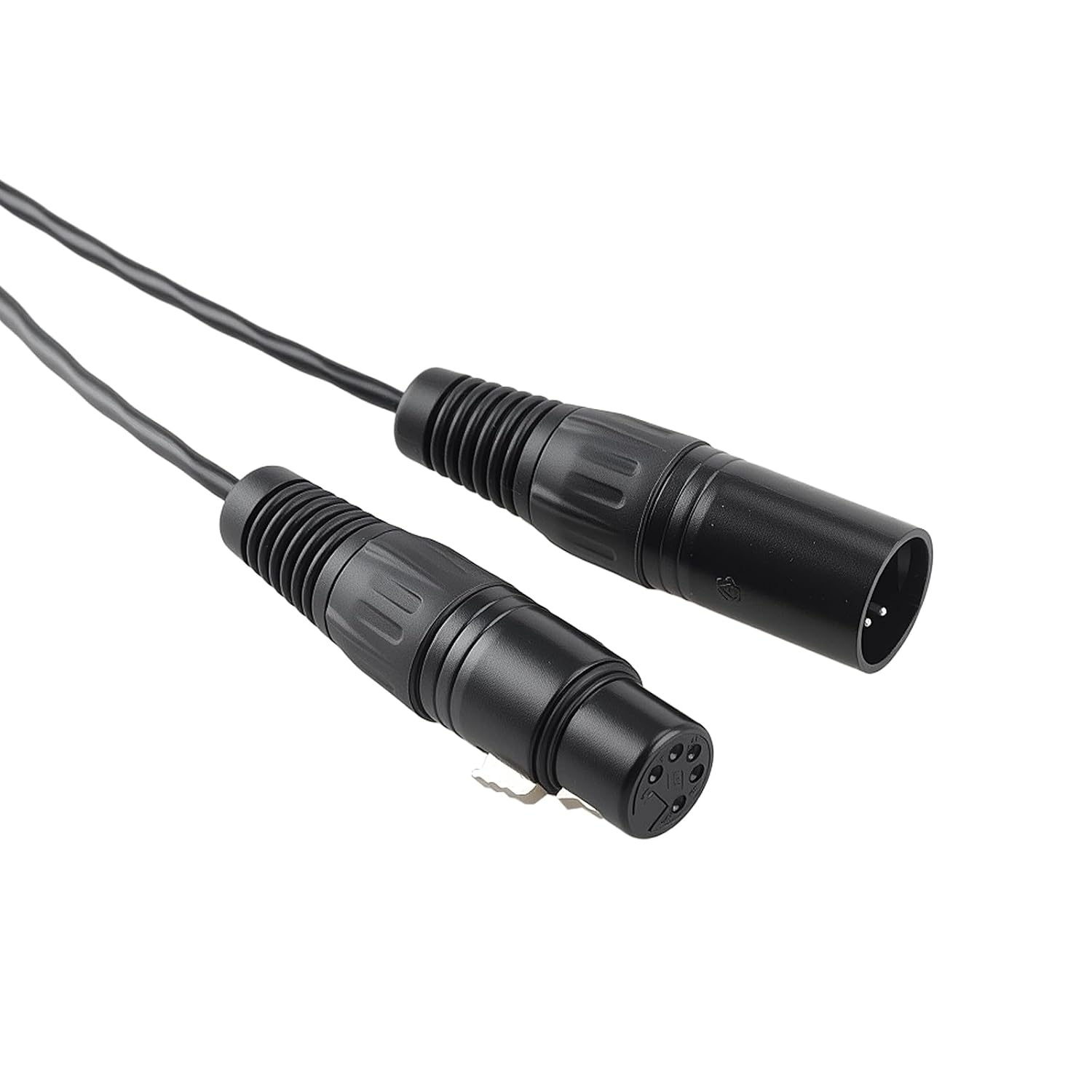 Alvin's Cables DMX Adapter Cable for Nanlite Forza FC PavoSlim PavoTube II Lights, Lock 3.5mm TRS to Dual XLR 5-Pin DMX Splitter Cable 30cm 12inches