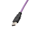 Alvin's Cables USB 2.0 Type-A to Locking Mini USB Up Angle Cable, 15mm Dual-Screw Spacing for Daheng Industrial Camera, High Flex Drag Chain Shielded, Convex Port, Purple