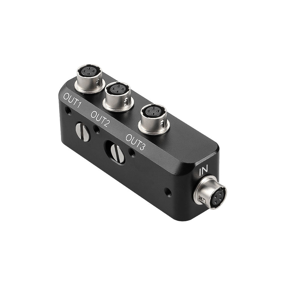 Alvin's Cables 4 Pin Hirose HR10A-7R-4S Splitter Box for Sound Devices 888 833 Zoom F8 Adapter, Hirose 4Pin Female 3 Way Splitter Adapter, 1 in 3 Out Distributor