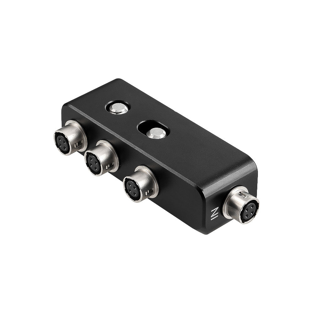 Alvin's Cables 4 Pin Hirose HR10A-7R-4S Splitter Box for Sound Devices 888 833 Zoom F8 Adapter, Hirose 4Pin Female 3 Way Splitter Adapter, 1 in 3 Out Distributor