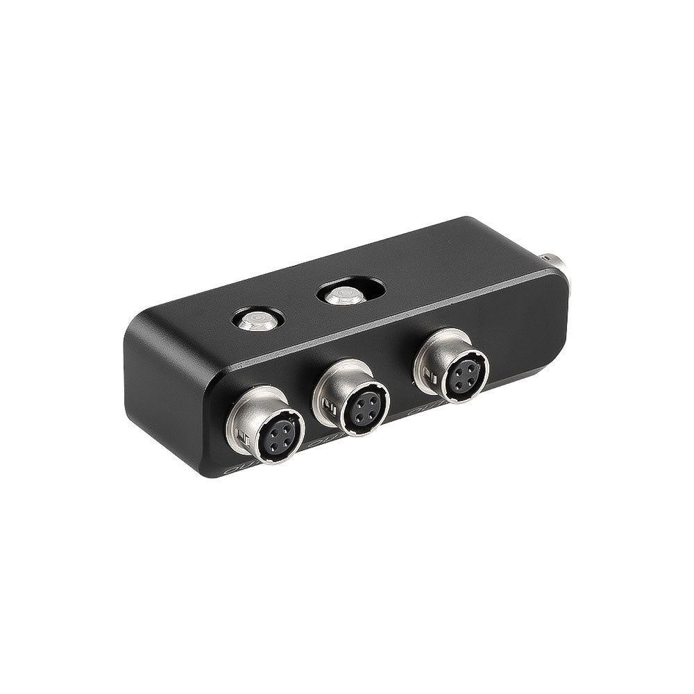 Alvin's Cables 4 Pin Hirose HR10A-7R-4S Splitter Box for Sound Devices 888 833 Zoom F8 Adapter, Hirose 4Pin Female 3 Way Splitter Adapter, 1 in 3 Out Distributor