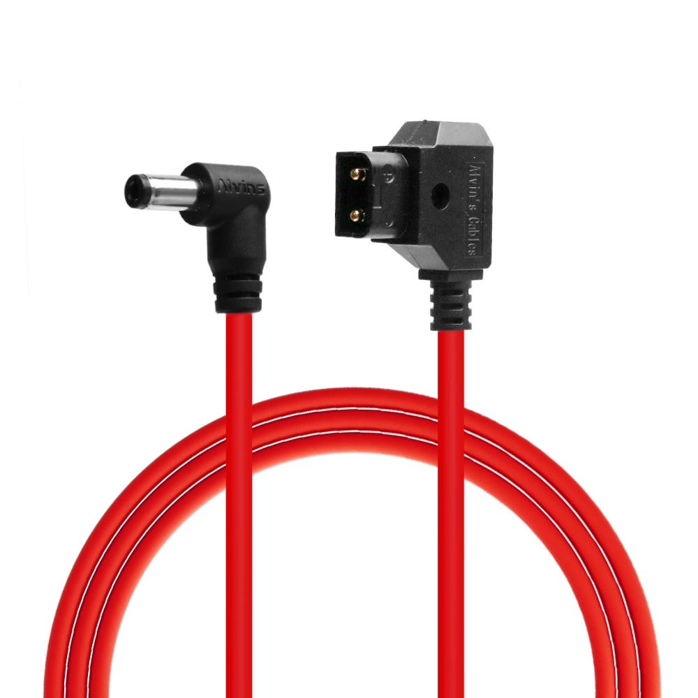 Alvin's Cables Dtap to DC Cable for Atomos Shogun,Ultra Soft D-tap to 2.1 DC Right Angle Power Cable for Blackmagic Design Video Assist,SmallHD 702,for Feelworld FW568 Monitor 60cm|23.6in
