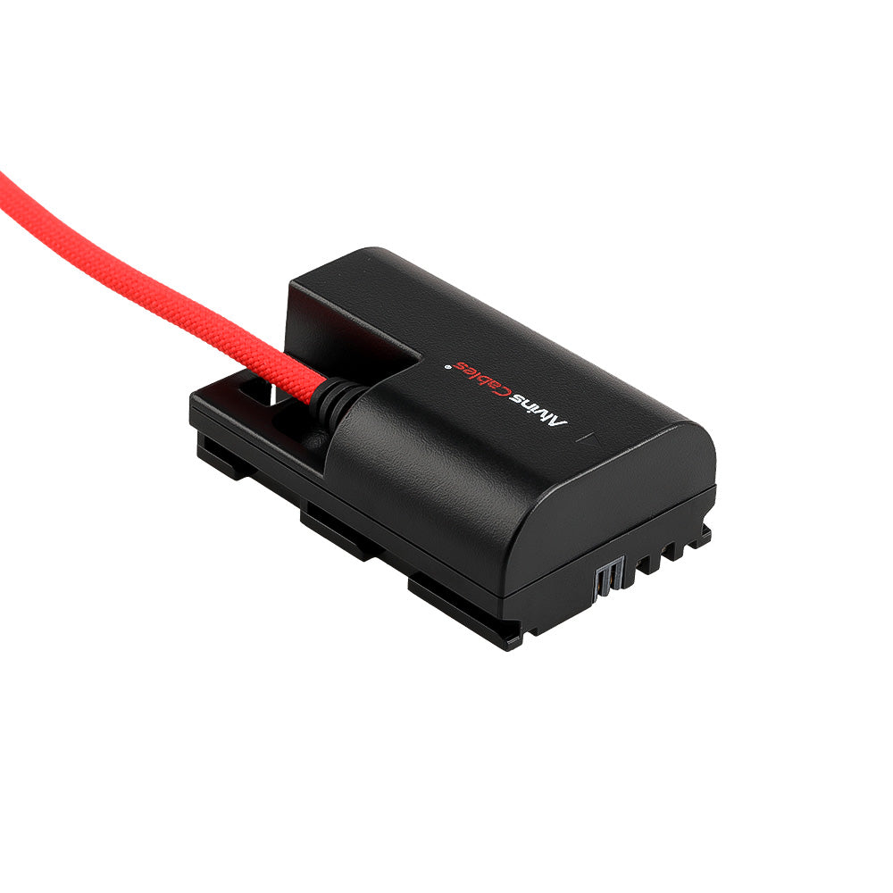 Alvin's Cables LP-E6P Dummy Battery to D-Tap Braided Coiled Power Cable