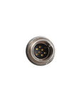 Alvins HR25-7TR-8P Hirose 8 Pin Male Circular Receptacle, Solder Cup Panel Mount Connector, Metal Threaded Locking for Industrial & Camera Equipment