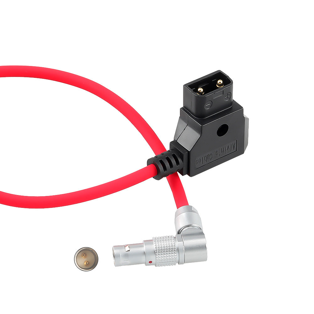 Alvin's Cables Rotatable Right Angle 2 Pin to D-tap Power Cable for Z CAM E2 S6/F6 Adjustable 90 Degrees 2 Pin, Ultra Soft 30cm|12inches