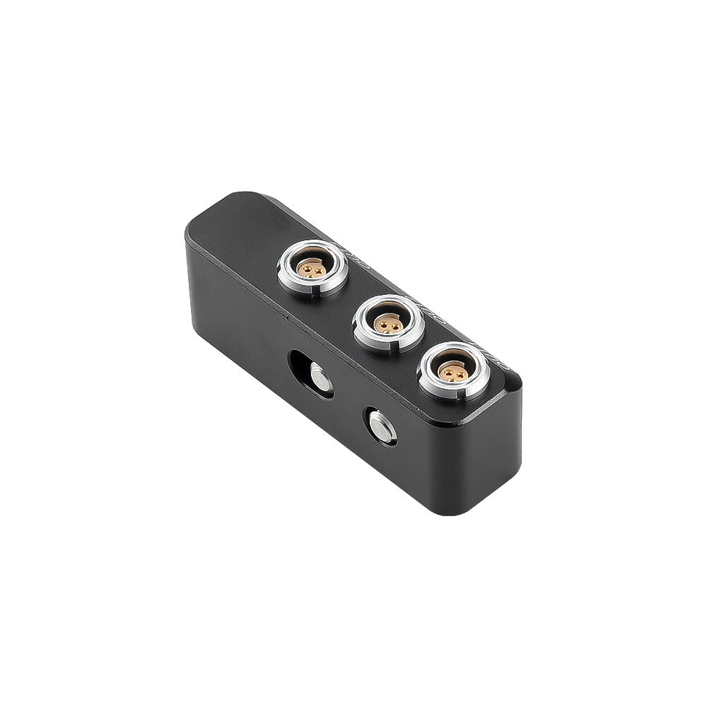 Alvin's Cables Fischer 3 Pin 24V Power Run Stop Splitter, 1 to 3 Triple Splitter Box for ARRI Alexa Sony Venice RED DSMC2 Camera Motor Monitor, 1x RS Female in to 3X Female Out