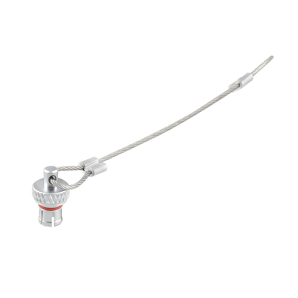 Alvin‘s Cables Dust Cap for LEMO 00B Push-Pull Connectors, FGG 00B(7.5mm) Male Plug Pin Protector Cover with Stainless Steel Tether, IP68 Metal Cap for Machine Vision &amp; Industrial Cameras, 2 Piece