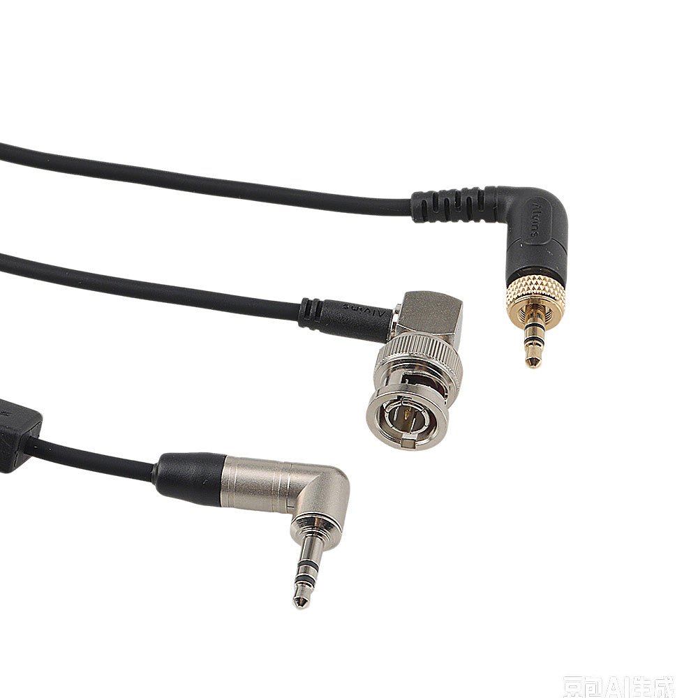 Alvin's Cables Tentacle Sync Timecode Y-Cable, 3.5mm TRS to BNC &amp; Locking 3.5mm TRS Timecode Cable for Sony FX6 FX9 F55, Rode Wireless Receiver &amp; Camera Timecode Sync, Ultra-Soft Cable 10 inches|25cm