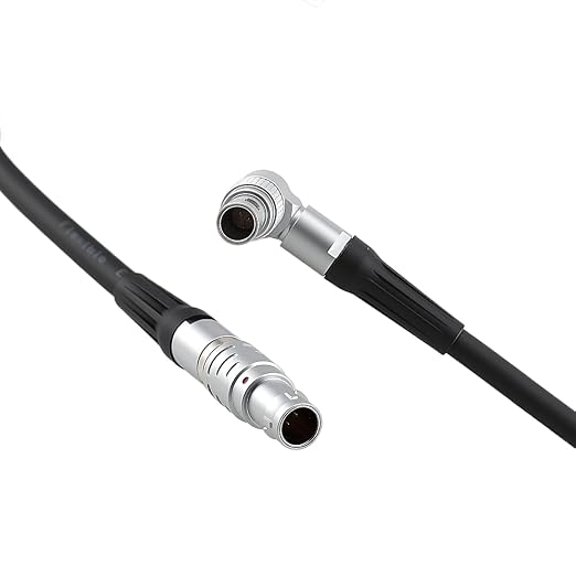 Alvin’s Cables Control Cable for Arri RIA-1 to Ward's Sniper Mark 3 III Rangerfinder Monitor, Compatible with K2.0036186 KK.0039980, 4 Pin Right Angle Rotatable to Straight Data Cable, 30cm|11.8in